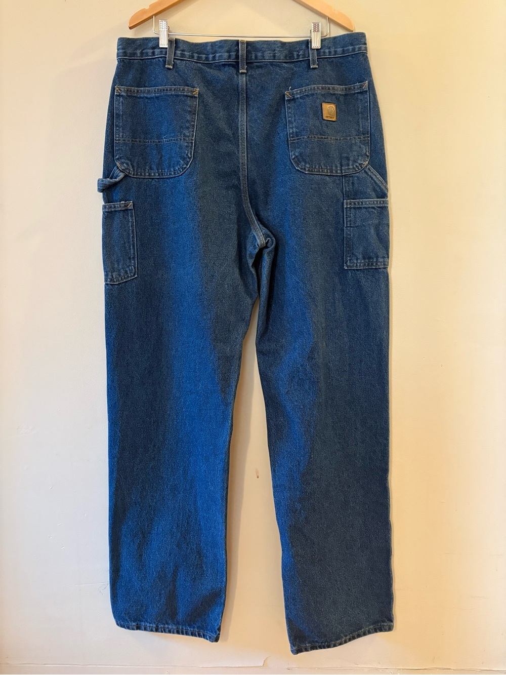 Carhartt Men's Blue Relaxed Fit Denim Jeans, Sz 40 by 36.